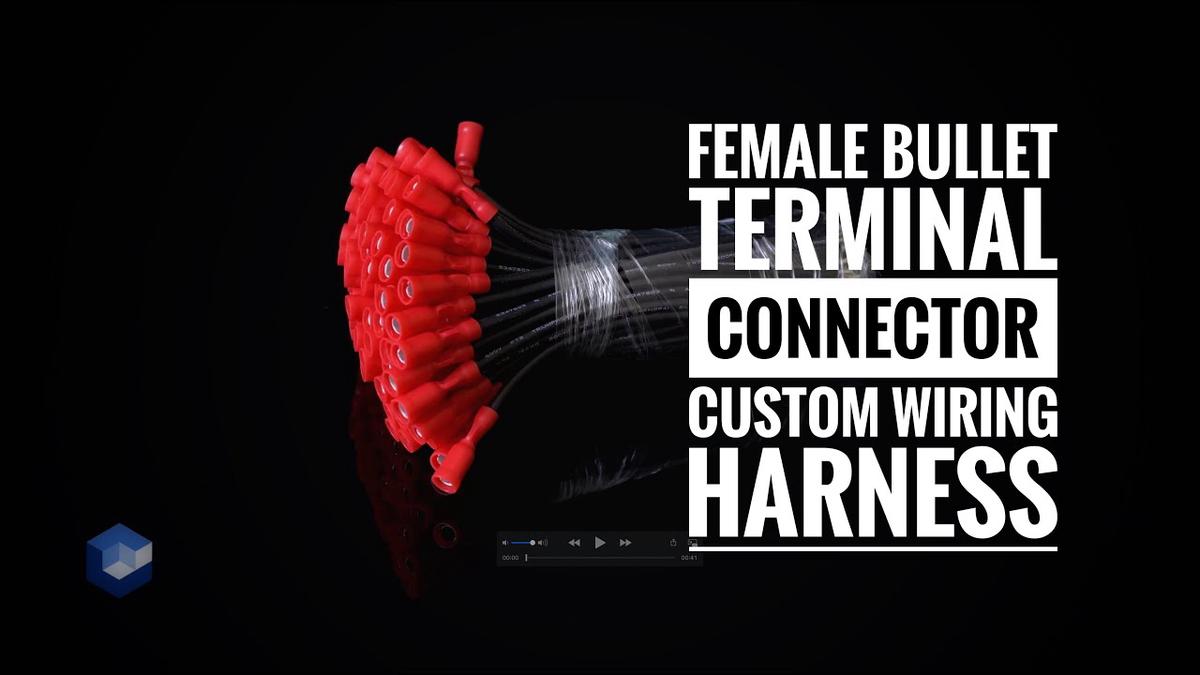 'Video thumbnail for Female Bullet Terminal Connector Custom Wiring Harness'