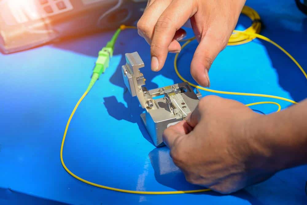 Fiber-Optic Cables Cut-- Trim Any Damage on the Optical Fiber Ends