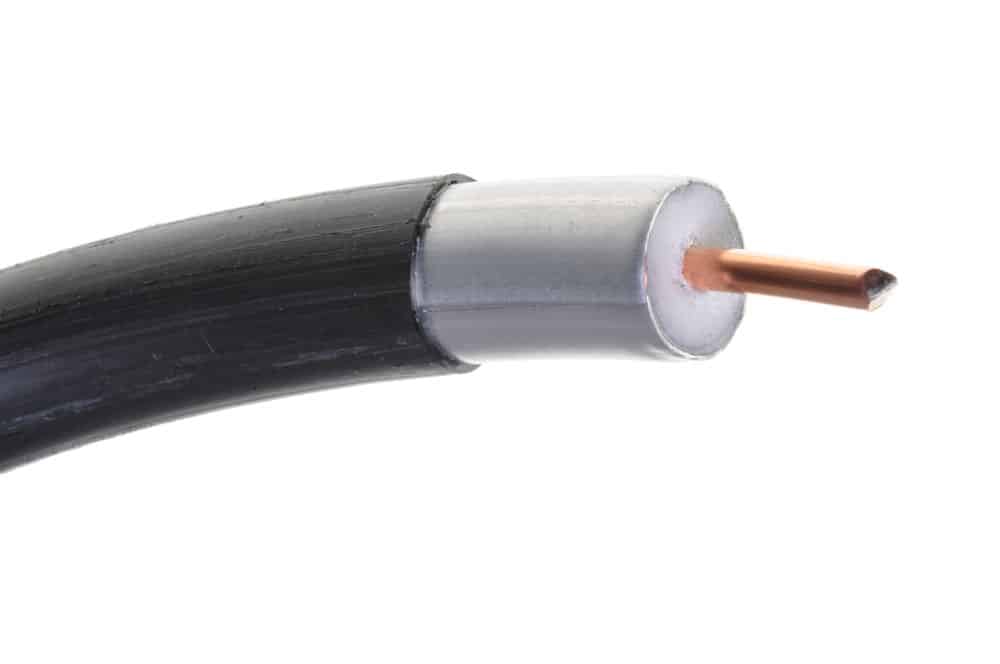 Caption: Main coaxial cable close-up