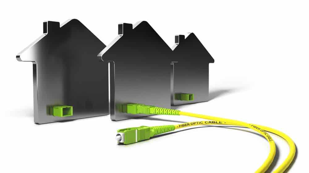 A 3D illustration of the FTTH network