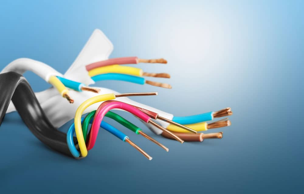 A photo of multiple armored copper cables