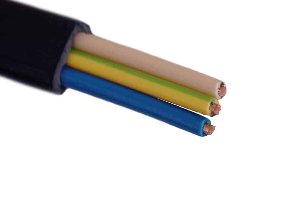 A three-core PVC cable