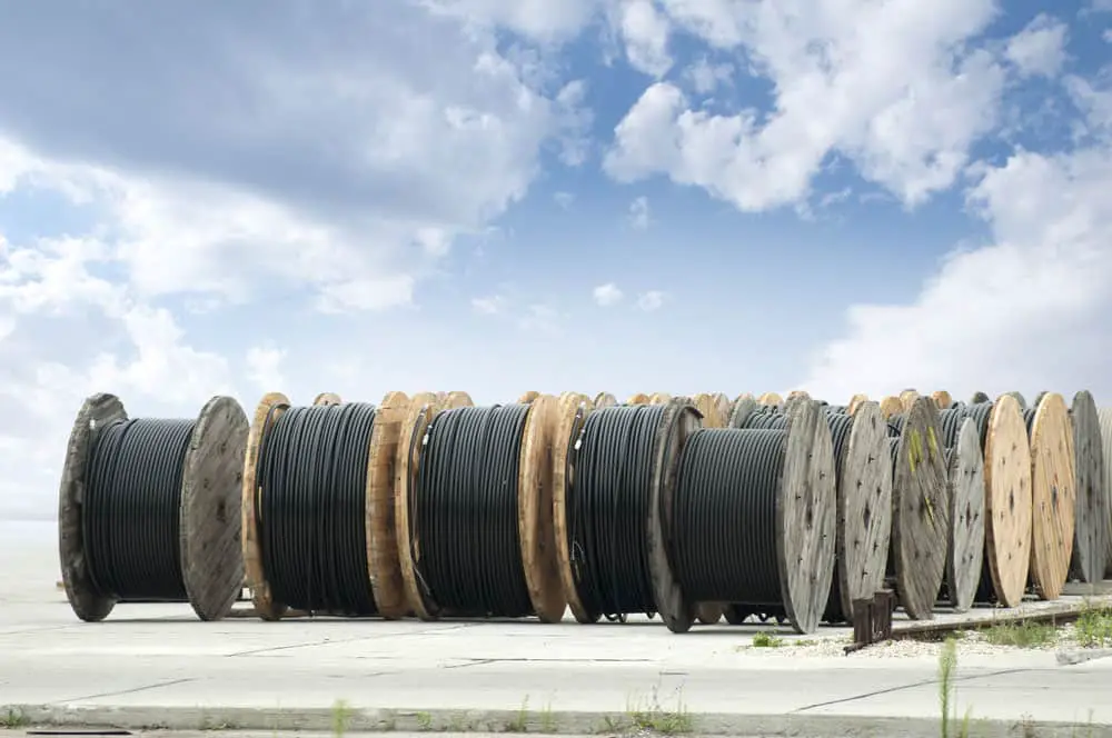Large rolls of cables