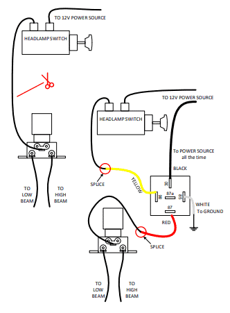 Headlight Relay Wiring