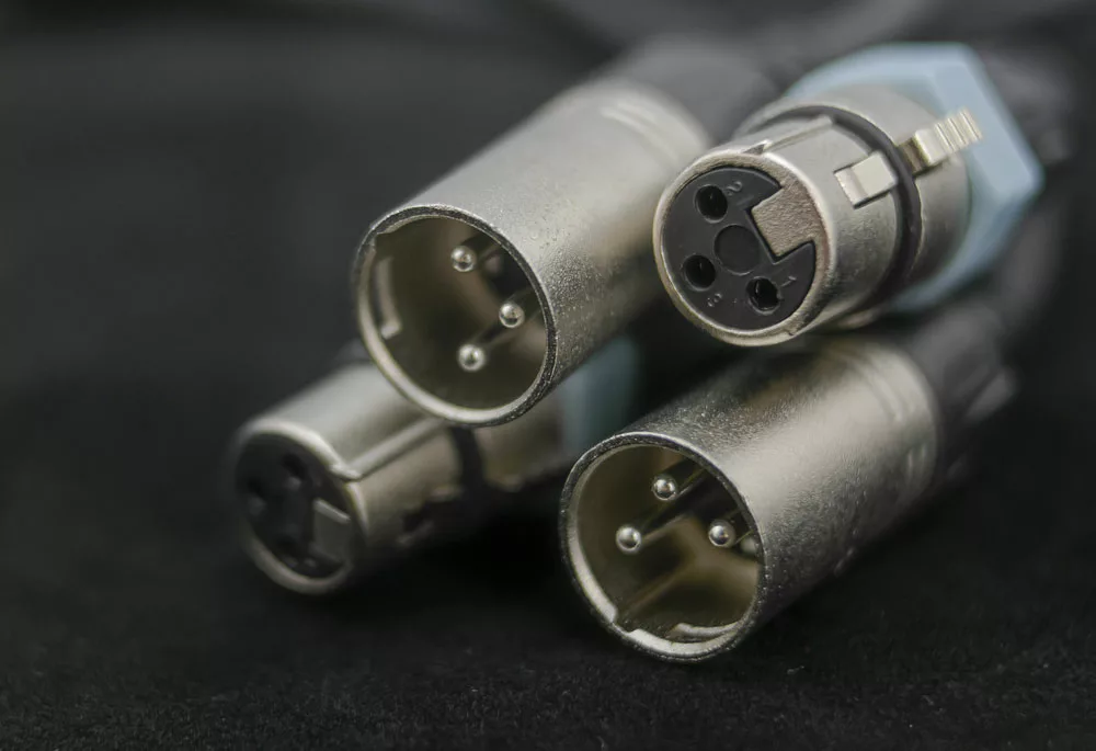 XLR type male and female connectors