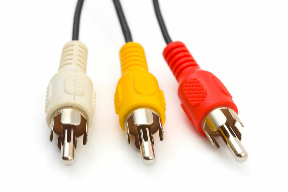 RCA cables for AV connection
