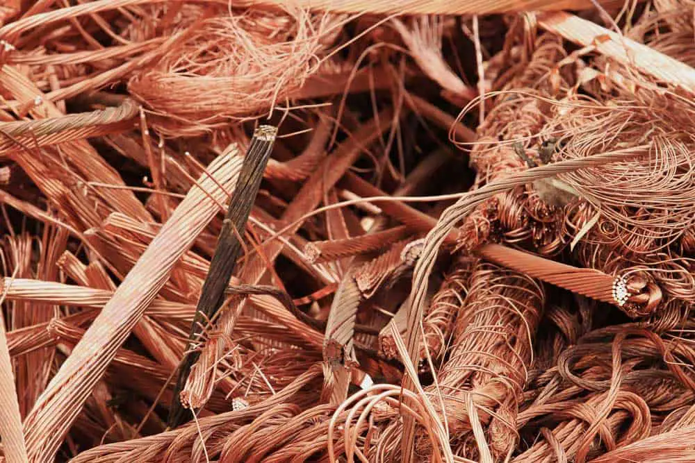 Copper wires in different sizes