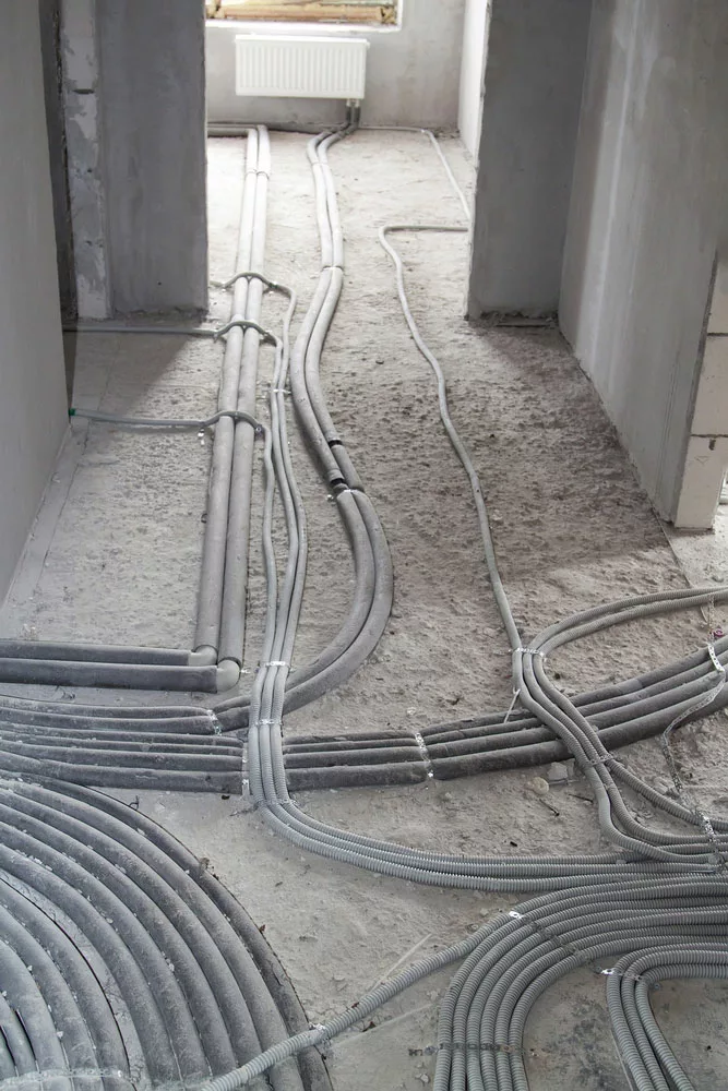 Floor wiring with Riser Cable