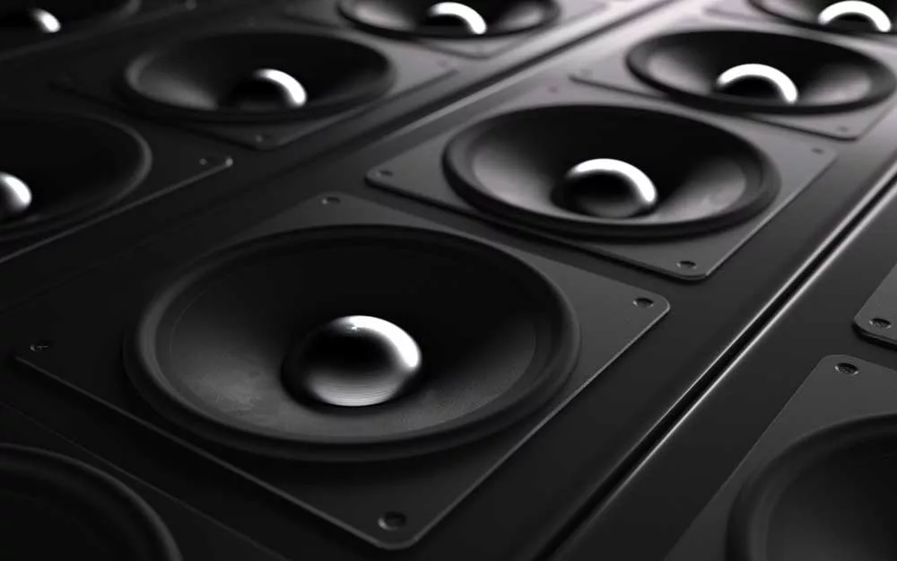 Close-up image of speaker arrays.