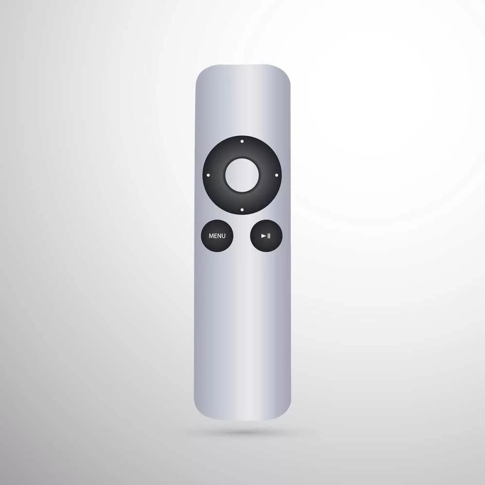 Tv box remote on a white background