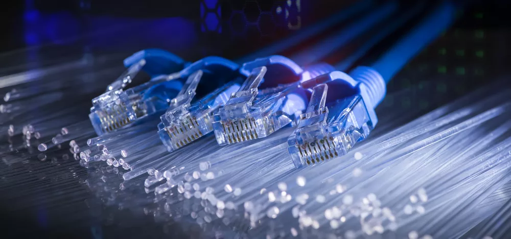 RJ network cables with Fiber Optics