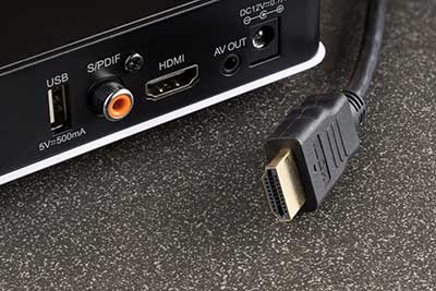 TV set-top box with an HDMI cable