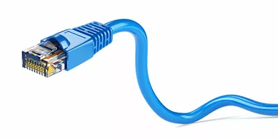 Blue ethernet cable