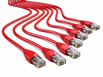 Red RJ45 Ethernet Cables