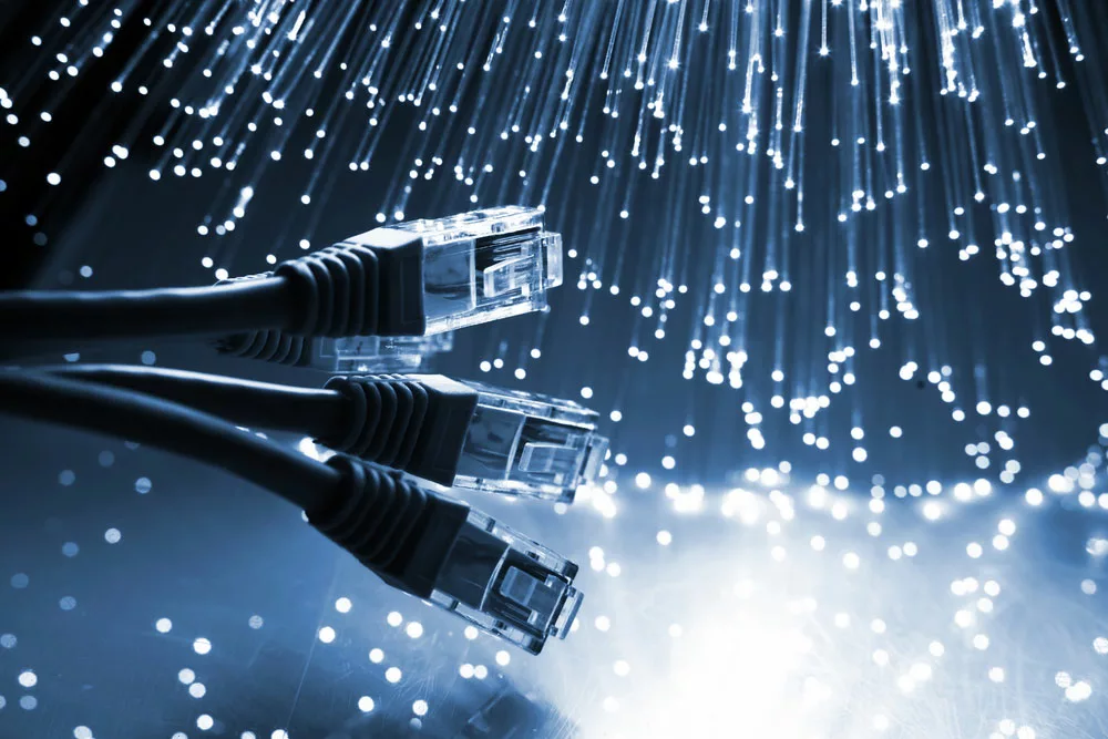 Ethernet cables and fiber optics