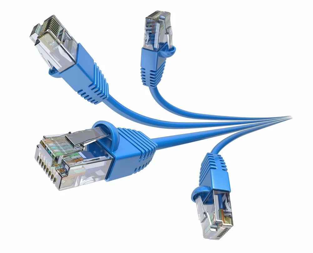 Blue ethernet cable