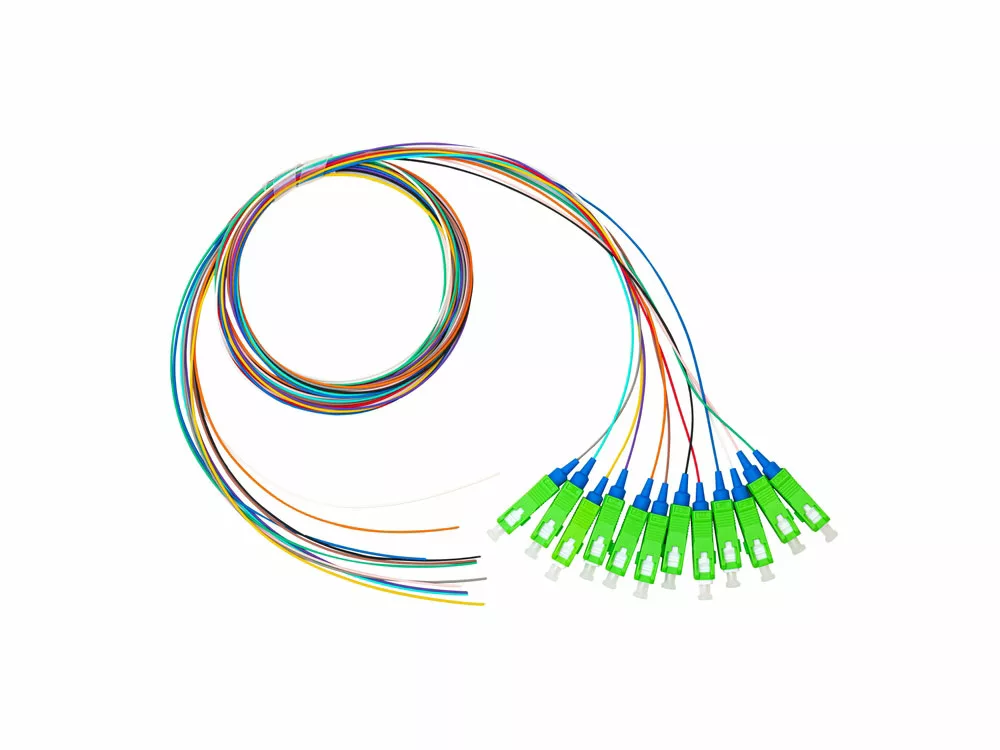 Color-coded fiber optic pigtail