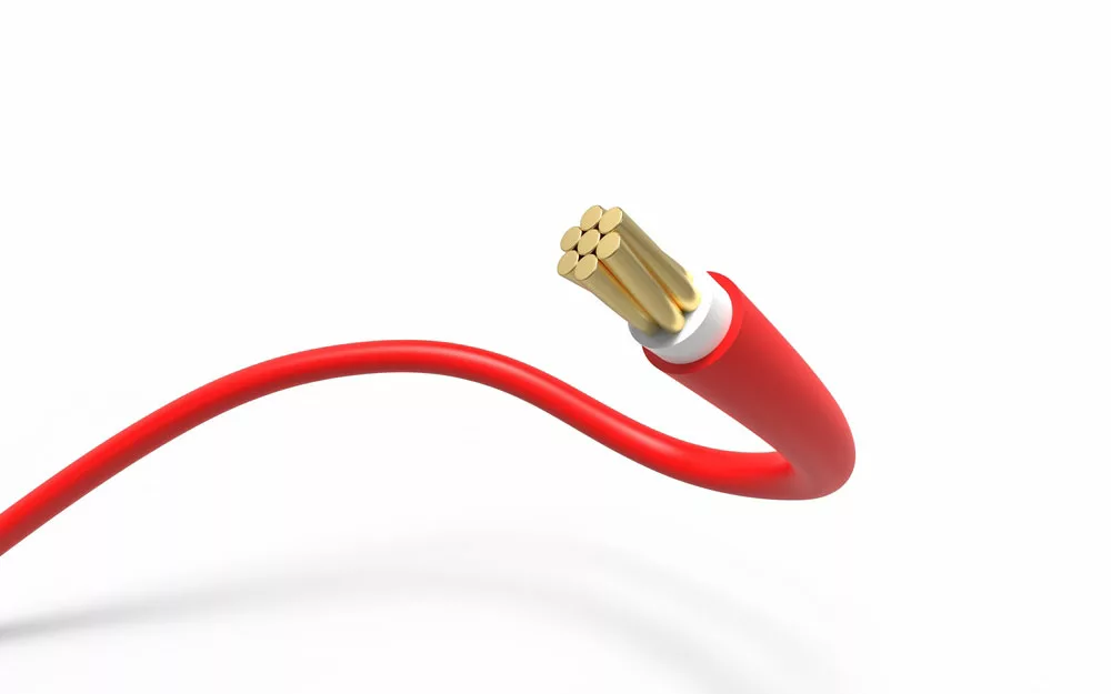 Red power cable
