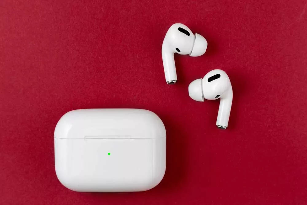 AirPods and charging case