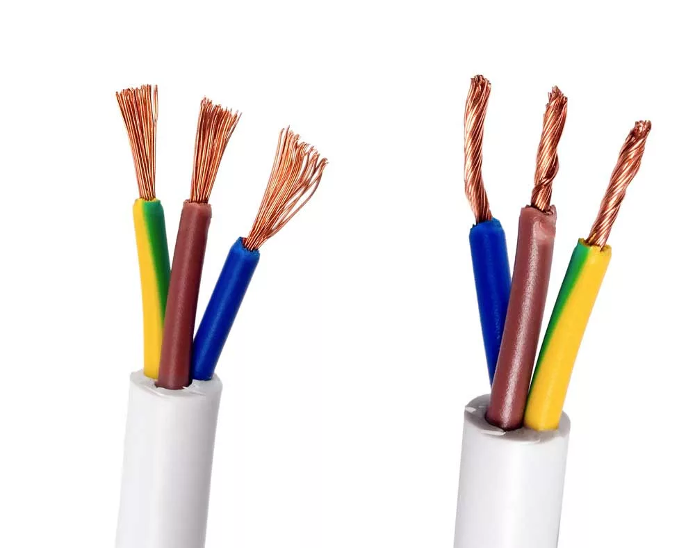 Cable with four wire color codes