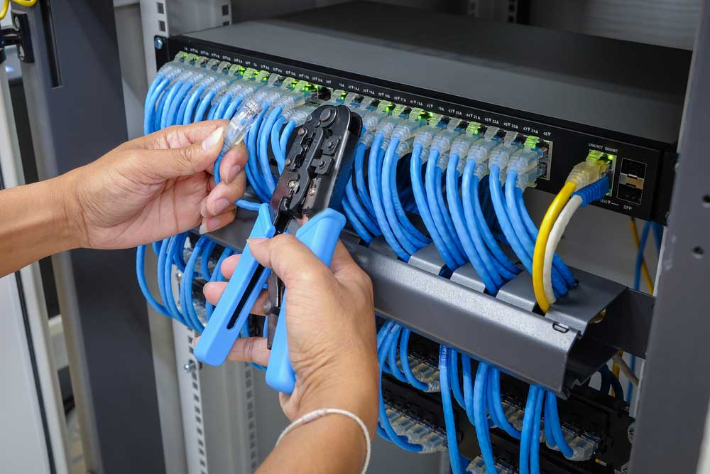 Ethernet cable installation