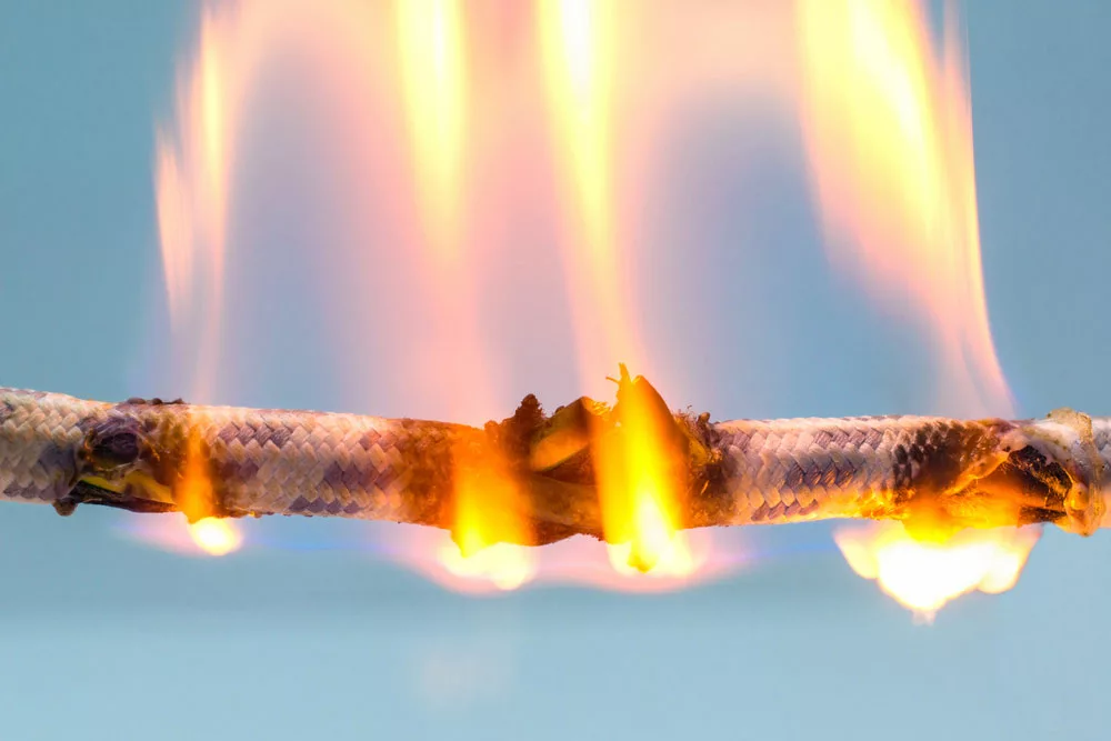 A burning cable