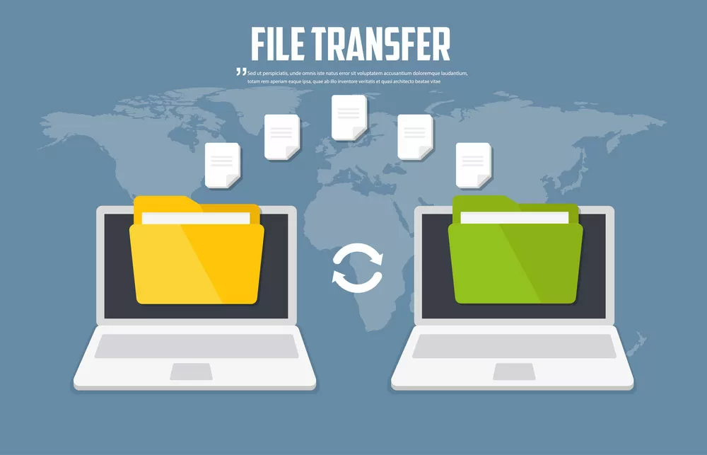 Transferring files, communication between two computers