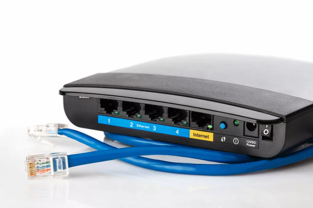 Router with ethernet ports