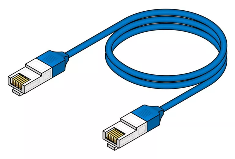Blue ethernet network cable