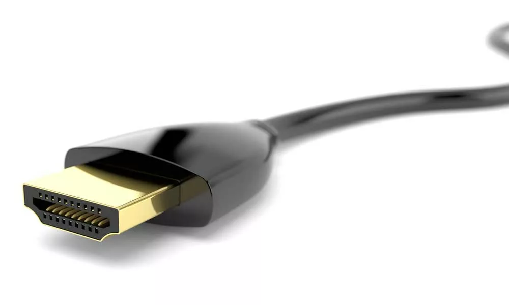 A gold-plated HDMI cable