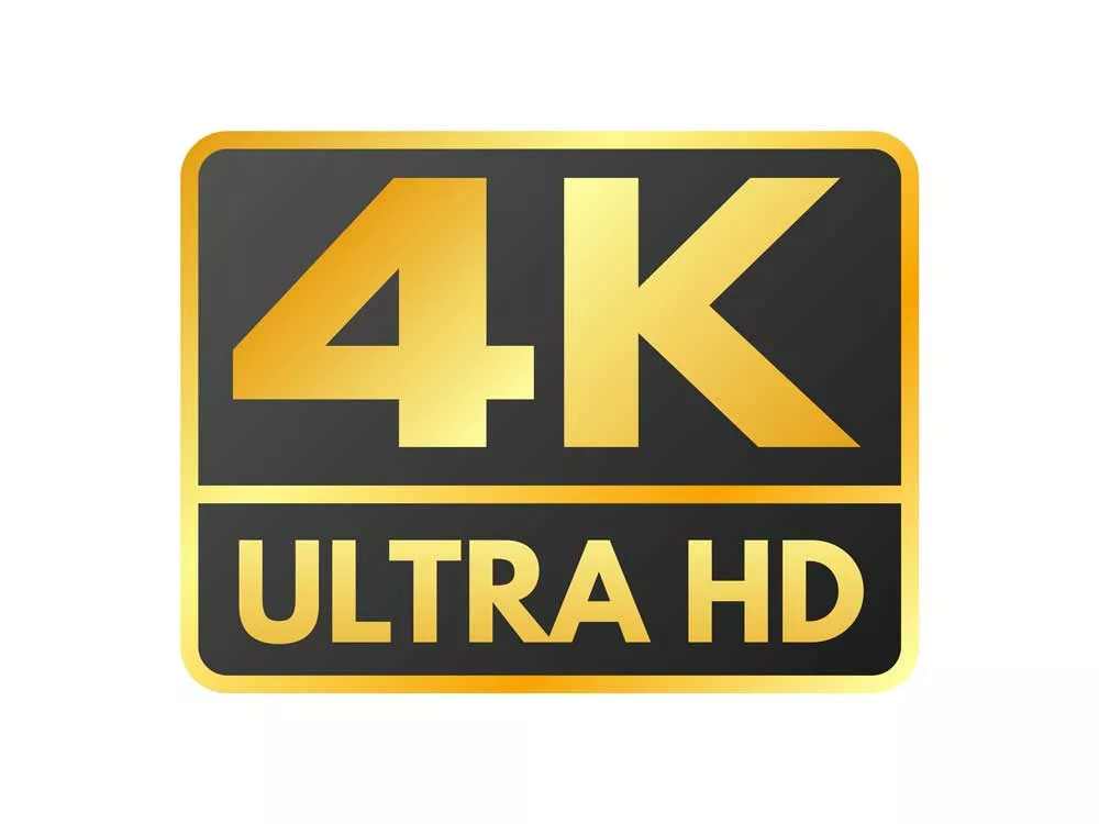 A 4K ultra HD symbol