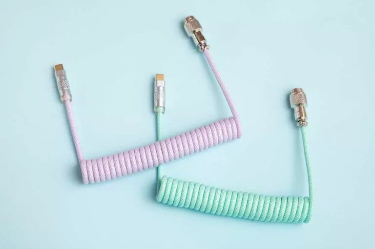Colorful coiled detachable USB cables