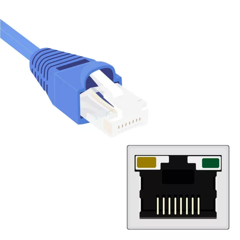 Ethernet port and cable