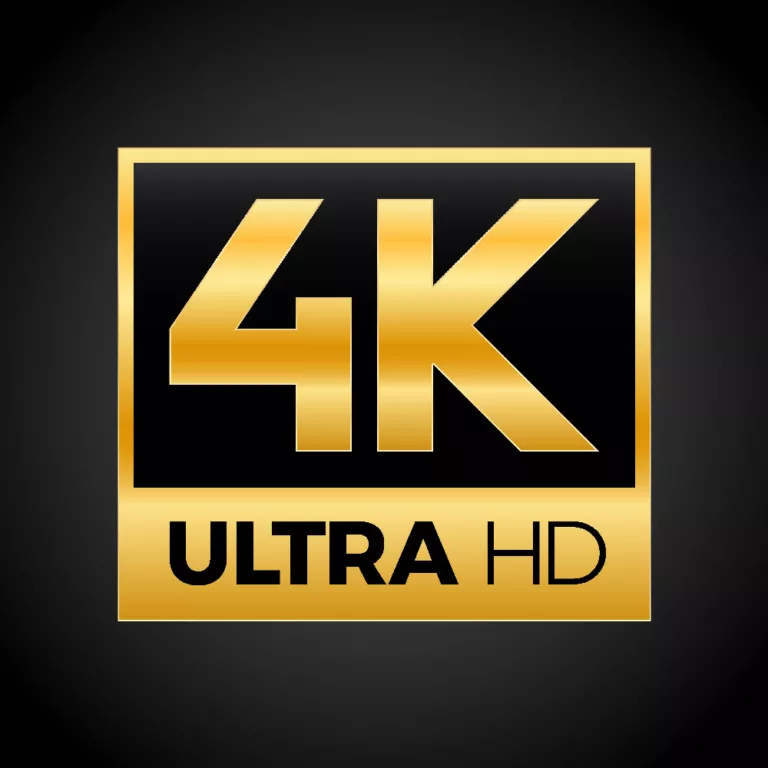A 4K ultra HD symbol