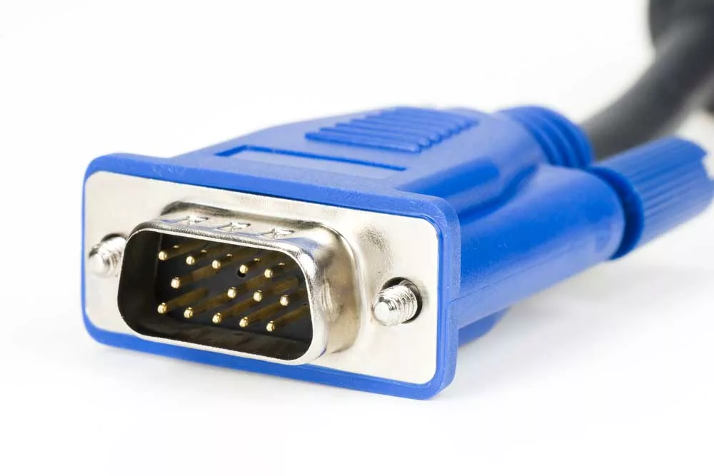 How To Connect Ethernet Cable To A TV Without an Ethernet Port: VGA input connector