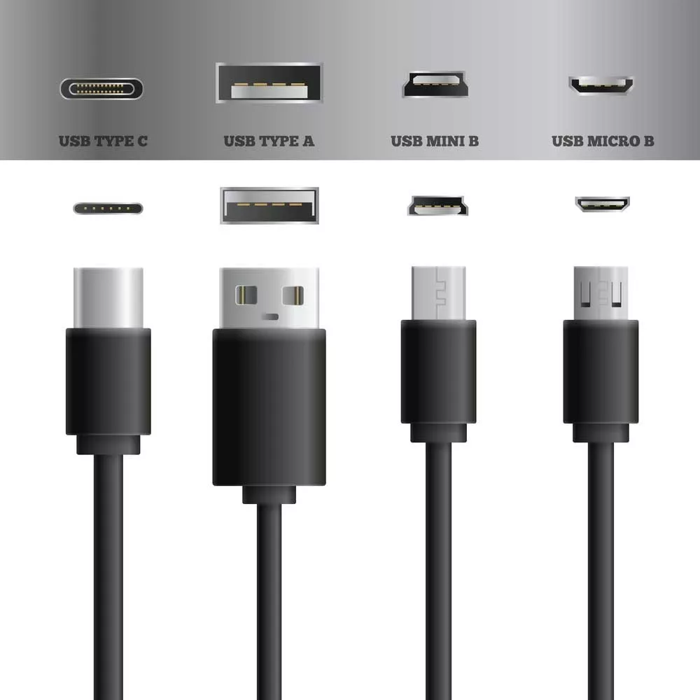 Various USB Male Connectors