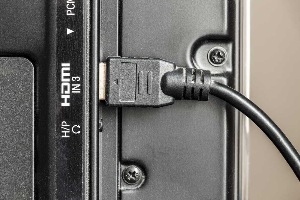 HDMI Cable Connecting to HDMI Port on TV