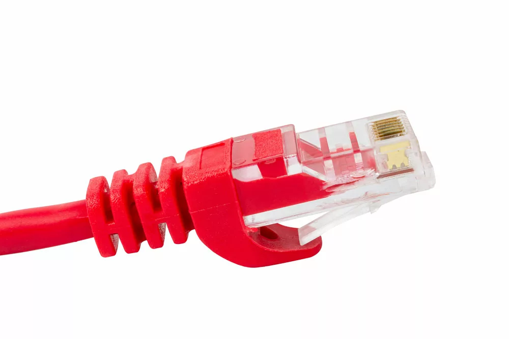 RJ45 connector on ethernet cable